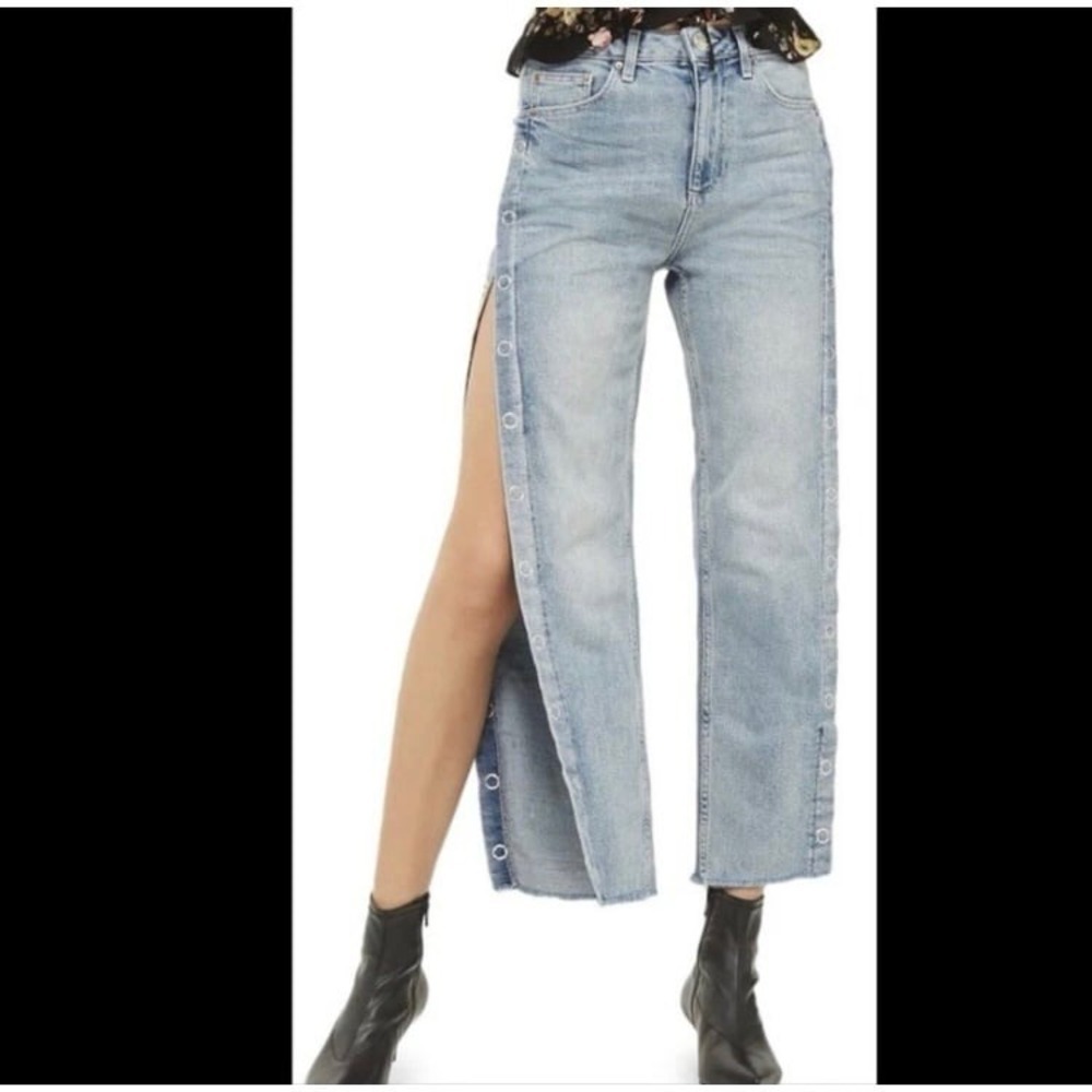 Topshop Moto Snap Sides High Rise Jeans‎ Size 25